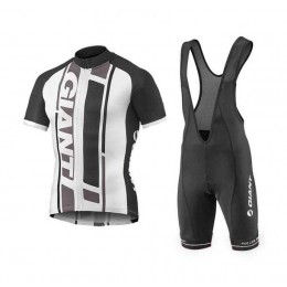 2017 Giant Schwarz Fahrradbekleidung Satz Radtrikot Kurzarm+Kurz Trägerhose