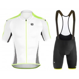 2017 Giordana Sahara Weiß-Vert Fahrradbekleidung Satz Radtrikot Kurzarm+Kurz Trägerhose