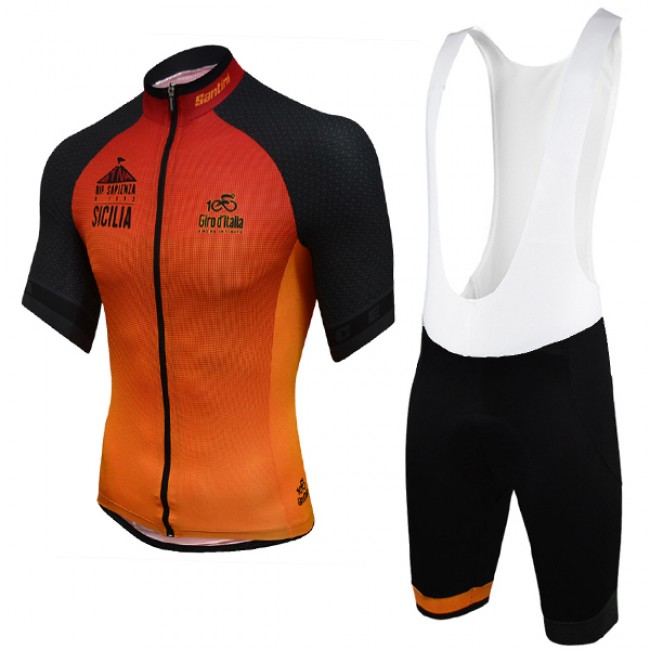 Giro d'Italia 2017 Etna Fahrradbekleidung Satz Radtrikot Kurzarm+Kurz Trägerhose Giro d'Italia 2017 Etna Fahrradbekleidung Satz Radtrikot Kurzarm+Kurz Trägerhose