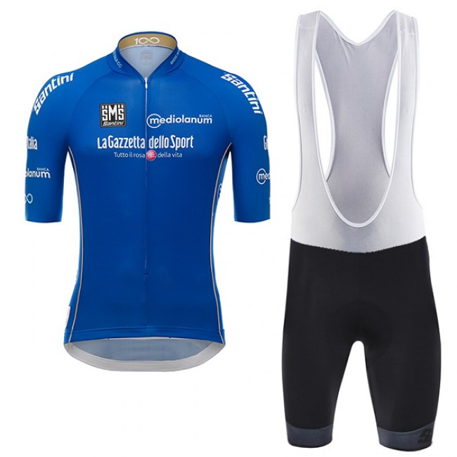 Giro d'Italia 2017 Blau Fahrradbekleidung Satz Radtrikot Kurzarm+Kurz Trägerhose Giro d'Italia 2017 Blau Fahrradbekleidung Satz Radtrikot Kurzarm+Kurz Trägerhose