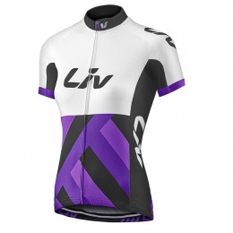 2017 Liv Damen Weiß-lila Radtrikot Kurzarmen