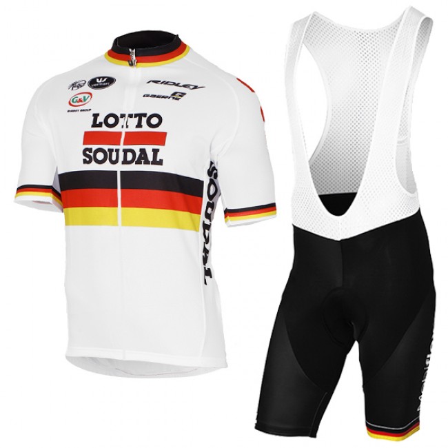 2017 LOTTO SOUDAL Germany Weiß Fahrradbekleidung Satz Radtrikot Kurzarm+Kurz Trägerhose 2017 LOTTO SOUDAL Germany Weiß Fahrradbekleidung Satz Radtrikot Kurzarm+Kurz Trägerhose