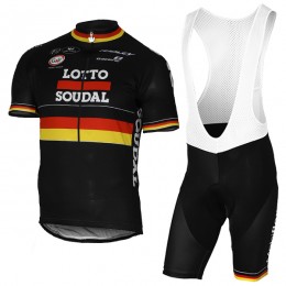2017 LOTTO SOUDAL Germany Schwarz Fahrradbekleidung Satz Radtrikot Kurzarm+Kurz Trägerhose 2017 LOTTO SOUDAL Germany Schwarz Fahrradbekleidung Satz Radtrikot Kurzarm+Kurz Trägerhose