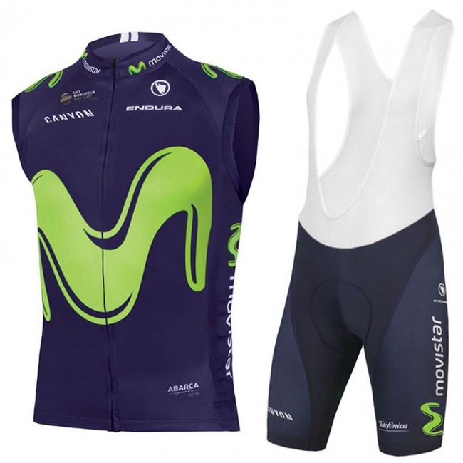 2017 Movistar ärmelloses Trikot+Kurz Tr 2017 Movistar ärmelloses Trikot+Kurz Tr