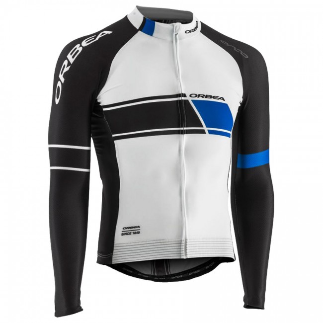 2017 Orbea Pro Radtrikot Langarm Weiß Schwarz Blau 2017 Orbea Pro Radtrikot Langarm Weiß Schwarz Blau