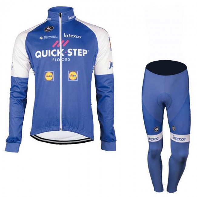 Quick Step Floors 2017 Pro Fahrradbekleidung Satz Radtrikot Langarm+Lang Radhose Quick Step Floors 2017 Pro Fahrradbekleidung Satz Radtrikot Langarm+Lang Radhose