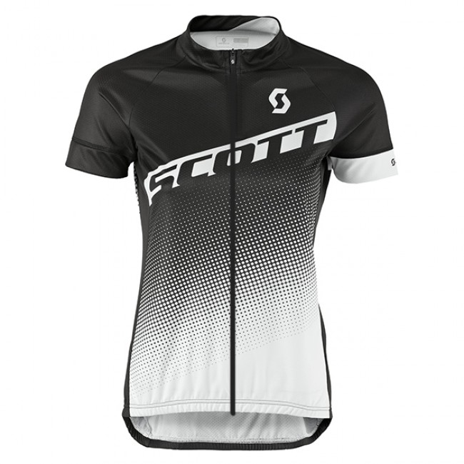 2017 Scott Damen Schwarz Weiß Radtrikot Kurzarm 2017 Scott Damen Schwarz Weiß Radtrikot Kurzarm