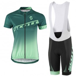 2017 Scott Damen Grün Fahrradbekleidung Satz Radtrikot Kurzarm+Kurz Trägerhose 2017 Scott Damen Grün Fahrradbekleidung Satz Radtrikot Kurzarm+Kurz Trägerhose