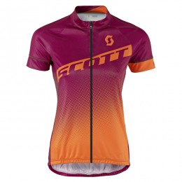 2017 Scott Damen orange violett Radtrikot Kurzarm 2017 Scott Damen orange violett Radtrikot Kurzarm
