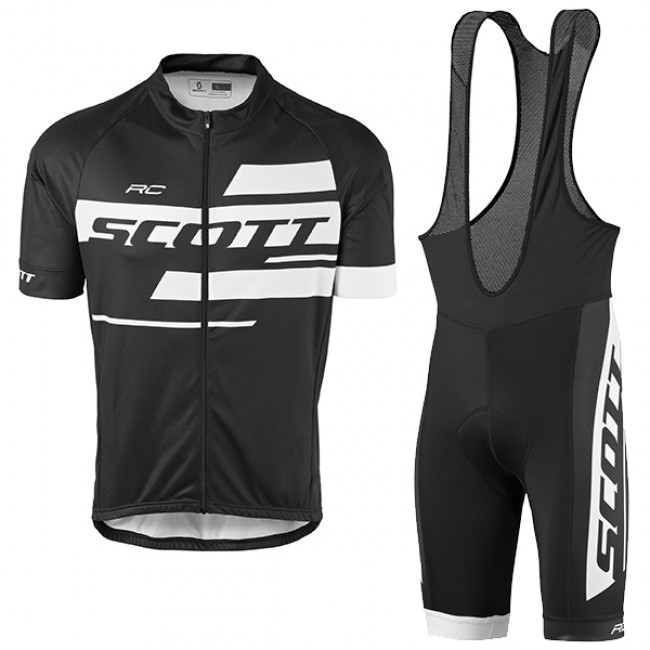 2017 Scott Rc Schwarz-Weiß Fahrradbekleidung Satz Radtrikot Kurzarm+Kurz Trägerhose 2017 Scott Rc Schwarz-Weiß Fahrradbekleidung Satz Radtrikot Kurzarm+Kurz Trägerhose
