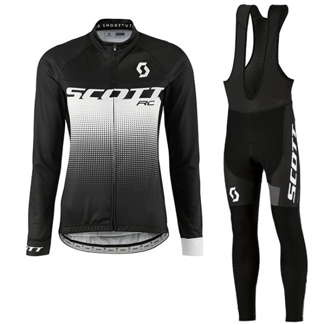 2017 Scott Rc Damen Schwarz Weiß Fahrradbekleidung Satz Radtrikot Langarm+Lang Trägerhose 2017 Scott Rc Damen Schwarz Weiß Fahrradbekleidung Satz Radtrikot Langarm+Lang Trägerhose
