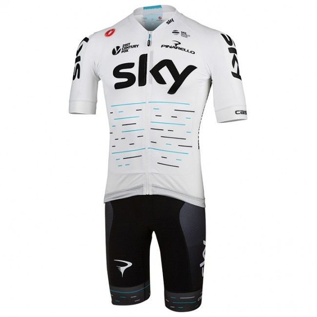 Sky Team Tour De France Set 2017 Fahrradbekleidung Satz Radtrikot Kurzarm+Kurz Radhose Sky Team Tour De France Set 2017 Fahrradbekleidung Satz Radtrikot Kurzarm+Kurz Radhose