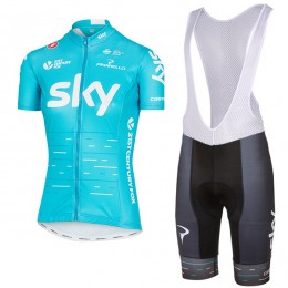 Sky Pro Damen 2017 Blau Fahrradbekleidung Satz Radtrikot Kurzarm+Kurz Trägerhose Sky Pro Damen 2017 Blau Fahrradbekleidung Satz Radtrikot Kurzarm+Kurz Trägerhose