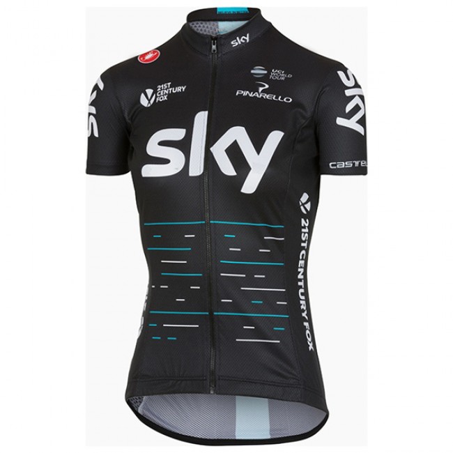 Sky Pro Damen 2017 Schwarz Radtrikot Kurzarm Sky Pro Damen 2017 Schwarz Radtrikot Kurzarm