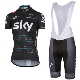 Sky Pro Damen 2017 Schwarz Fahrradbekleidung Satz Radtrikot Kurzarm+Kurz Trägerhose Sky Pro Damen 2017 Schwarz Fahrradbekleidung Satz Radtrikot Kurzarm+Kurz Trägerhose