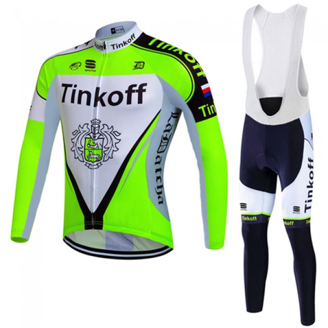 2017 Tinkoff Grün Fahrradbekleidung Satz Radtrikot Langarm+Lang Trägerhose 2017 Tinkoff Grün Fahrradbekleidung Satz Radtrikot Langarm+Lang Trägerhose