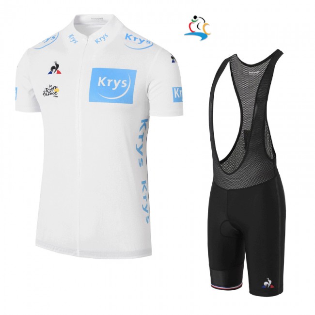 2017 Tour de France Weiß Fahrradbekleidung Satz Radtrikot Kurzarm+Kurz Trägerhose Schwarz 2017 Tour de France Weiß Fahrradbekleidung Satz Radtrikot Kurzarm+Kurz Trägerhose Schwarz