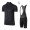 2017 Tour de France Schwarz Fahrradbekleidung Satz Radtrikot Kurzarm+Kurz Trägerhose Schwarz