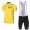 2017 Tour de France Gelb Fahrradbekleidung Satz Radtrikot Kurzarm+Kurz Trägerhose