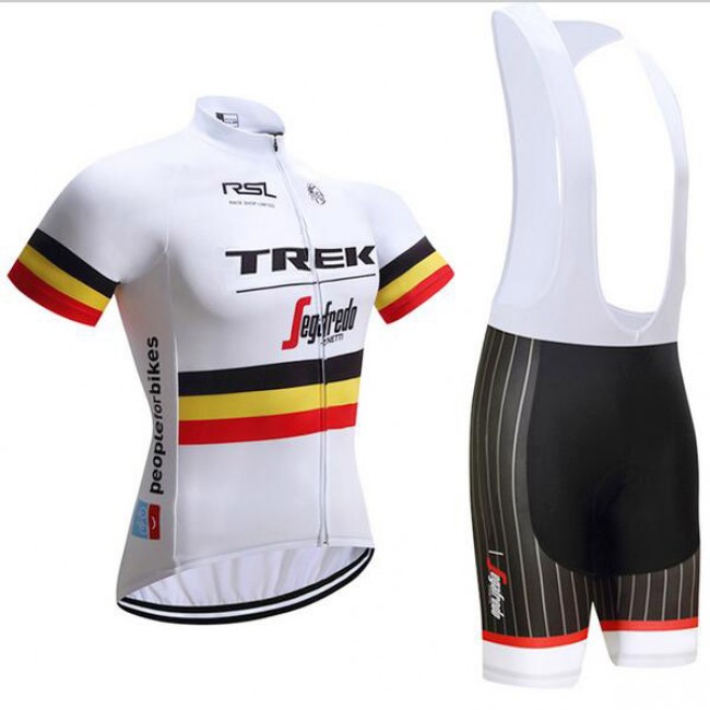 Trek Segafredo 2017 Fahrradbekleidung Satz Radtrikot Kurzarm+Kurz Trägerhose Weiß Trek Segafredo 2017 Fahrradbekleidung Satz Radtrikot Kurzarm+Kurz Trägerhose Weiß