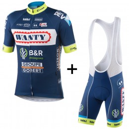 2017 Wanty Groupe Gobert Fahrradbekleidung Satz Radtrikot Kurzarm+Kurz Trägerhose 2017 Wanty Groupe Gobert Fahrradbekleidung Satz Radtrikot Kurzarm+Kurz Trägerhose