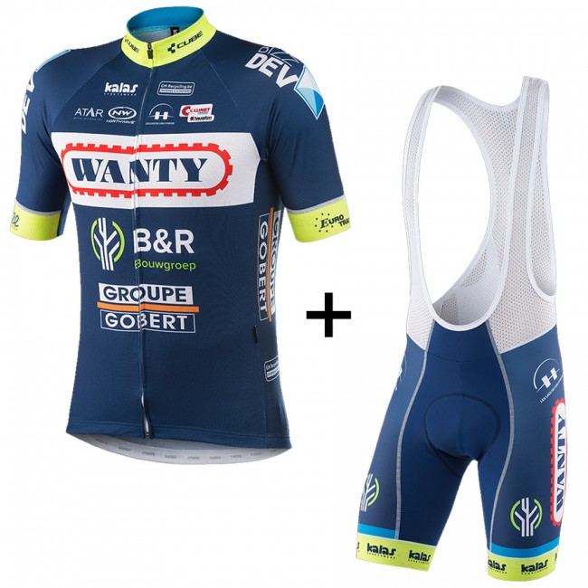 2017 Wanty Groupe Gobert Fahrradbekleidung Satz Radtrikot Kurzarm+Kurz Trägerhose 2017 Wanty Groupe Gobert Fahrradbekleidung Satz Radtrikot Kurzarm+Kurz Trägerhose