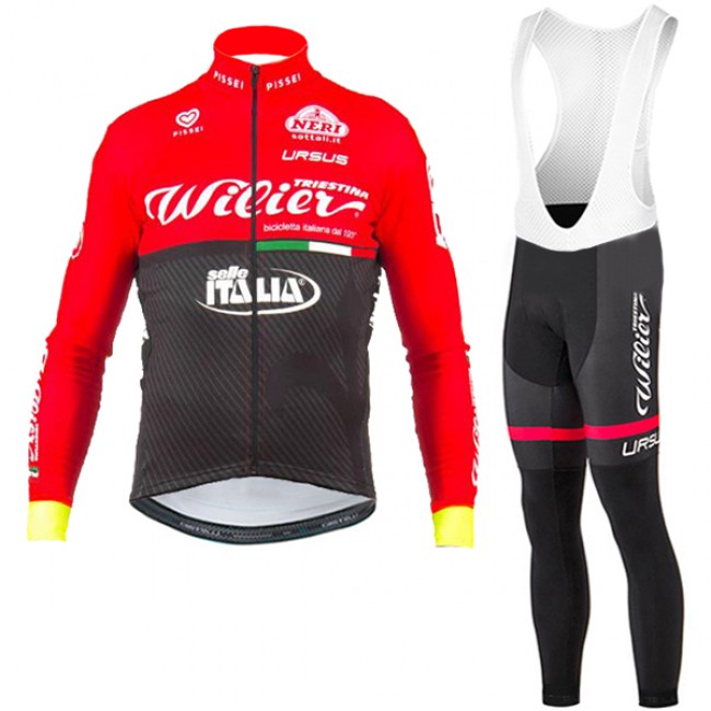 WILIER SELLE ITALIA 2017 Pro Fahrradbekleidung Satz Radtrikot Langarm+Lang Trägerhose WILIER SELLE ITALIA 2017 Pro Fahrradbekleidung Satz Radtrikot Langarm+Lang Trägerhose